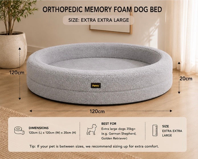 XXL Orthopedic Bed Memory Foam Pet Bed